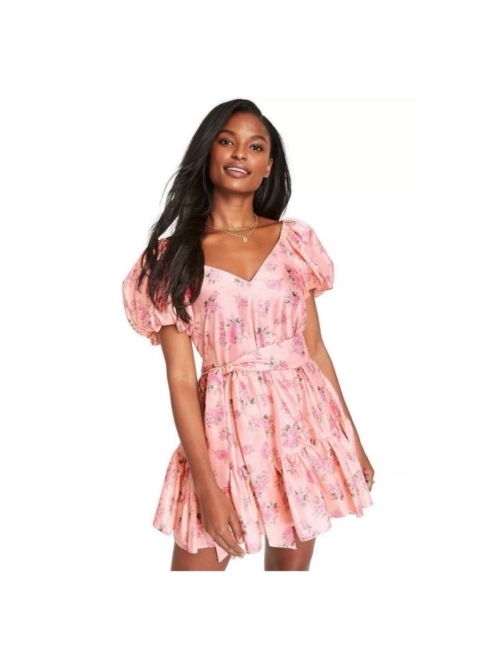 LoveShackFancy X Target Cecile Pink
Floral Mini Dress with Puff Sleeves Size 6
